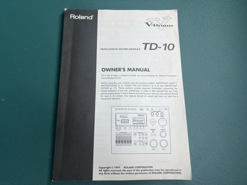Manuale uso roland - manuale, d'uso