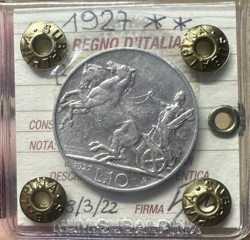 Moneta regno italia biga 10 - regno, d'