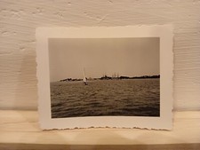 Venezia veduta lagunare chiesa San Nicolò barche a vela 3 alberi anni '30 foto