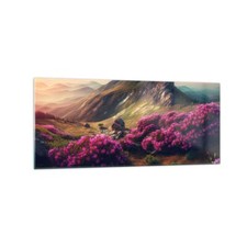 Quadro su Vetro 120x50cm Paesaggio Natura Montagne Stampe Moderni Murale