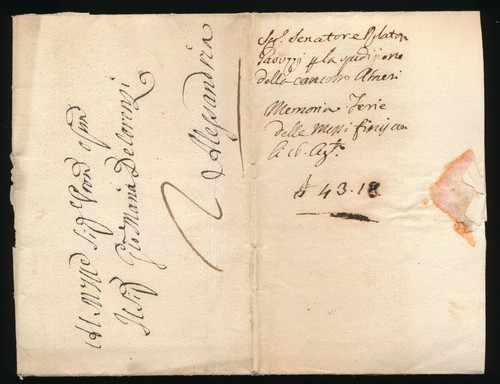 1774 prefilatelica lettera da - prefilatelica,