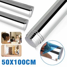 Pellicola adesiva murale riflettente specchio autoadesiva 50x100 cm carta decorazione cucina