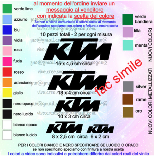 Ktm kit adesivi vinile - kit,