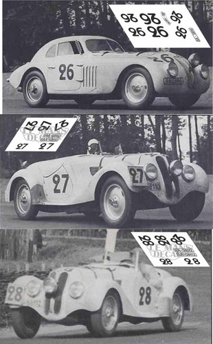 Decals bmw 328 mans 1939 - le,