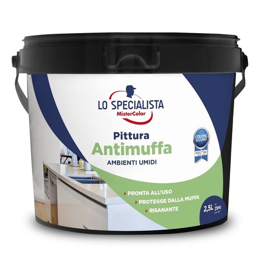 Pittura antimuffa bianco 5lt - pittura,