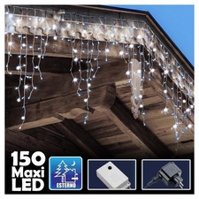 TENDA LUMINOSA NATALIZIA 150LED CON FLASH BIANCO FREDDO 3MT ESTERNO PROLUNGABILE