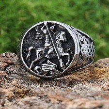 Anello Cavaliere Acciaio Inox