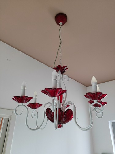 Lampadario chandelier bianco - , e