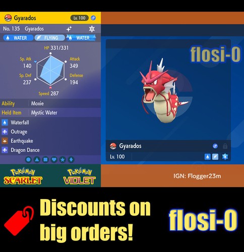 6iv shiny gyarados - 6iv, pokemon