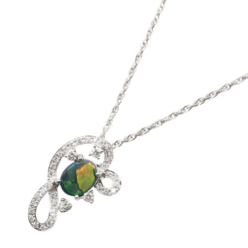 Gioielli collana opale nero - collana,