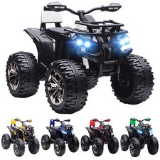 HOMCOM Quad Elettrico per Bambini 12V con Fari e Presa USB per Musica