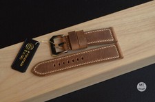 24 mm Cinturino artigianale pelle pullup Pam Italy MTstraps Vintage Leather Band