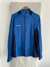 Felpa con cappuccio e zip intera blu MAMMUT taglia L