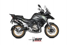 Scarico QJ MOTOR SRT 700 / X Mivv Oval Inox Nero con Coppa Carbonio QJ.001.LVC