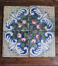 Ceramica Antica Mattonella VIETRI Napoli CALTAGIRONE MAIOLICA  Riggiola 20X20 