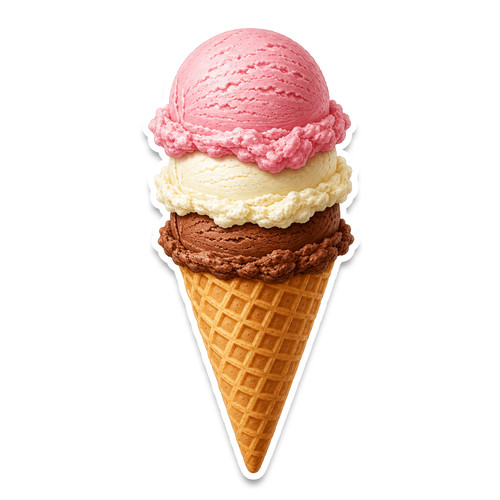 Adesivo cono gelato - , 4