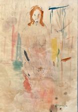 ACHILLE SDRUSCIA (1910-1994) GOUACHE 1940 dalla sua collezione privata firmato