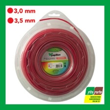 FILO PER DECESPUGLIATORE PAPILLON TONDO NYLON ROSSO 3,0 3,5 MM ROTOLO TAGLIAERBA