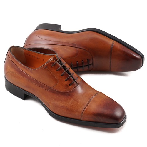 Nib 895 santoni antique brown - nib, $895