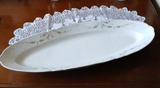 Ginori antico vassoio ovale 66 cm decoro a mano floreale