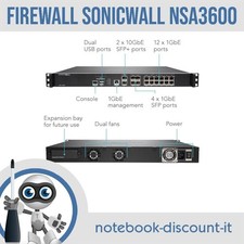 DELL Firewall Sonicwall NSA 3600  Firewall Security Appliance 10 GbE    SFP Port