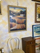 Quadro  riproduzione incorniciato paesaggio estivo 