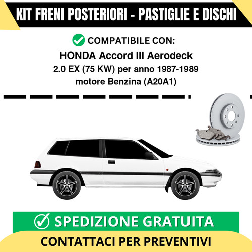 Kit freni posteriori per - posteriori, honda