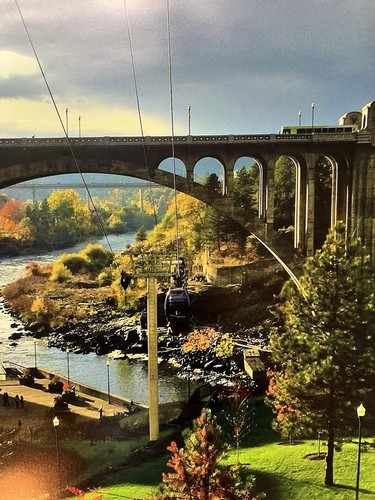Monroe street bridge - bridge, spokane