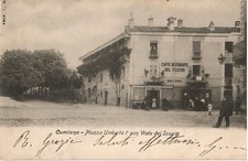CUMIANA-TO-PIAZZA UMBERTO I CON VIALE DEI SOSPIRI-F/P-B/N-V1905