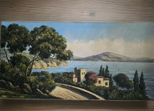 Marina Olio su Tela Firmato