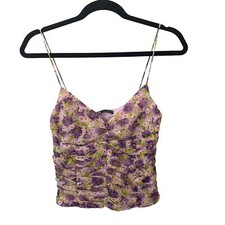 Top ZARA Tulle Floreale Crop