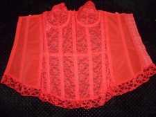 CORSETTO BUSTINO Lingerie VINTAGE RECOS CORSETTERIA ROSSO TG 1 - 65 CIRC. 50 CM