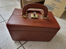 Beauty-case Bauletto Portagioie Da ViaggioIn Pelle Vintage 