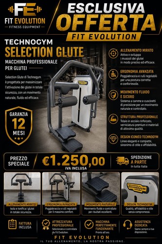 Technogym macchina glutei - technogym,