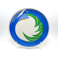 Piatto in ceramica vintage design Ceramica Fiori Oscuri Milano decoro G. Dova