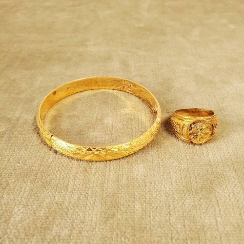 Bracciale anello placcato - bracciale,