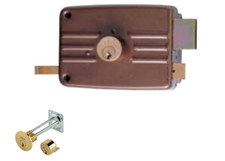 SERRATURA PORTONCINO ISEO 421703 C/CILINDRO 3 MANDATE E=70 DX