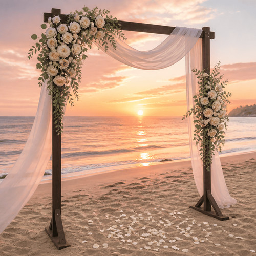 2ft wooden wedding arch - wooden,