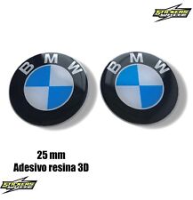 ADESIVO COMPATIBILE LOGO BMW DESIGN 3D 25mm RESINA AUTO/MOTO STEMMA TONDO