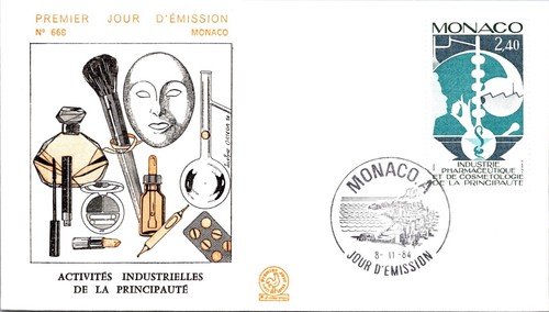 Monaco 1984 postal - 1984, cachet
