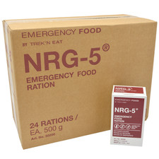 NRG-5 24x 500 g cibo di emergenza 1 scatola razione di emergenza prepper outdoor cibo a lungo termine