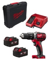 Trapano a Percussione Milwaukee M18BPD-402C (2 x 4,0 Ah + M12-18 C + Maletín de 