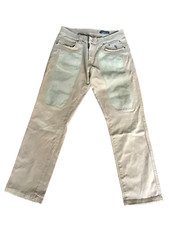 Jeckerson Pantaloni Jeans Uomo Taglia 34 Toppe Alcantara Marroni Trousers Pants