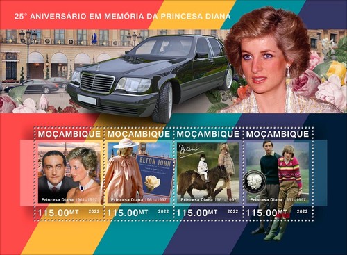 Francobolli principessa diana - francobolli,