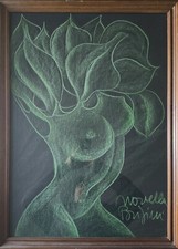 Novella Parigini - Nudo originale - Gessetto su cartoncino