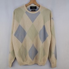 Maglione Pringle of Scotland 100% Cashmere bianco taglia L da uomo