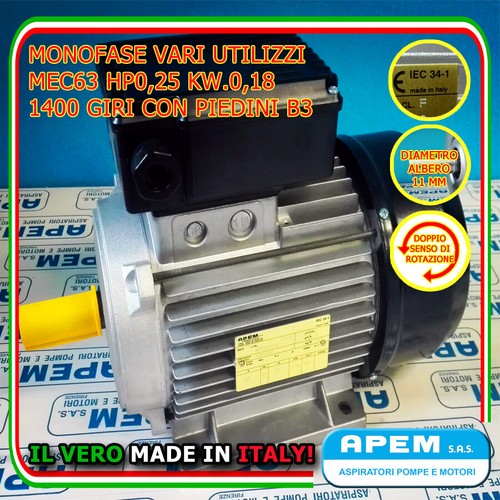 Motore elettrico monofase - elettrico,