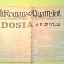 DOSIA GREVILLE IL ROMANZO QUATTRINI APRILE 1914 N 161
