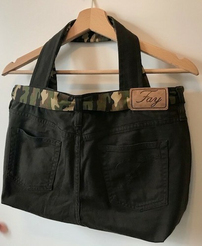 Borsa fay jeans realizzata - jeans-,