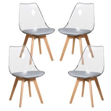 Set di 4 Sedie Trasparente in